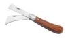 Garden tool in stainless steel blade and traditional rosewood handle folding pruning knife
