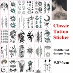 Geometry cool Temporary Tattoo Sticker Women Minimalist lines pattern Body Art New Design Tattoos 30 pcs/Lot