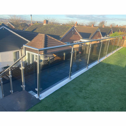 Buy Glass Balustrade System Outdoor Glass Railing Post Balcony Railing ...
