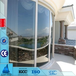 Good Quality Custom Size Curved / Bent Tempered Glass For Buildings