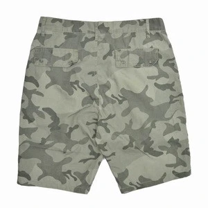 Green Camouflage Printing Mens Cargo Shorts