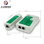 Green RJ45 RJ11 LAN Cable Tester