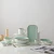 Import green with gold small size porcelain coffee cup and saucer sets from China