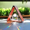 H&amp;D 30mm Hanging Crystals Ball Prisms Suncatcher Stained Glass Tripod Window/Car Hang Ornament Rainbow Maker Home Garden Decor