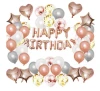 Happy Birthday Baby Boy Girl Rose Gold Helium Balloon Banner Party Decorations Set Supplies