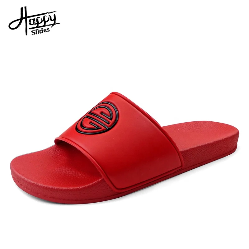 Happyslides Embossed Slide Sandal Men Sandals Slipper Manufacturer Wholesale Custom Slides