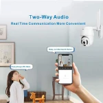 HD night vision h.264 SD card storage dual wifi p2p wireless network camera with speaker