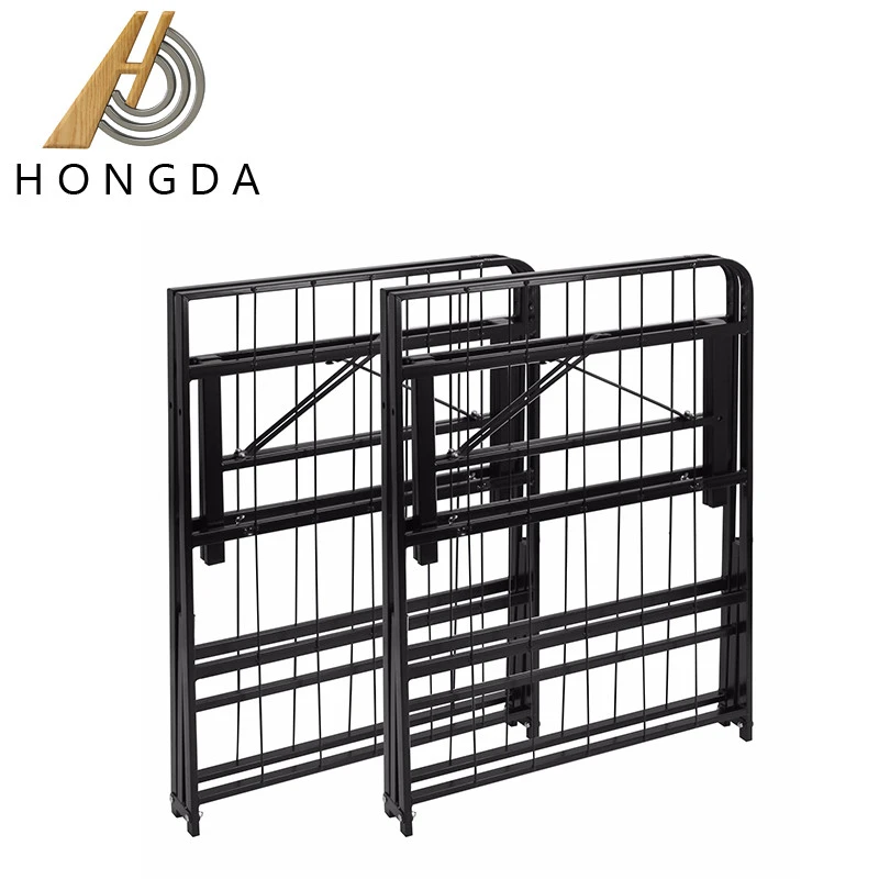 Heavy duty metal frame  folding metal bed frame /space saving / easy assembly