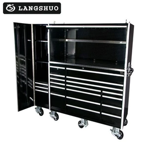 Heavy duty professional metal tool cabinet with tools