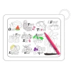 HECION Diy Erasable Drawing Mat with Custom Clear Printing Silicone Placemats Table Dinning Mat with Pen Maker