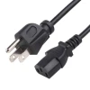 Heng-well 3 Pin Standard Computer Power Cable 3 Prong  Plug C13 UL Approved USA UL Power Cords