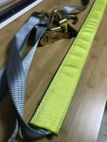 HI-FINE 50mm Car Tie Down Strap For Transportation With Rubber Sleeve Grip