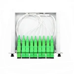 High quality 1x8 1x16 1x32 LGX Box Type Splitter SC APC Fiber Optic PLC Splitter ABS Cassette Plug Type Splitter