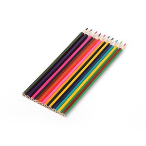 High quality 7&quot; wooden stripe colored lead pencil