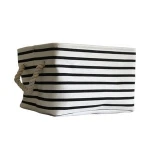 high quality collapsible cotton canvas storage laundry hamper basket bag for home
