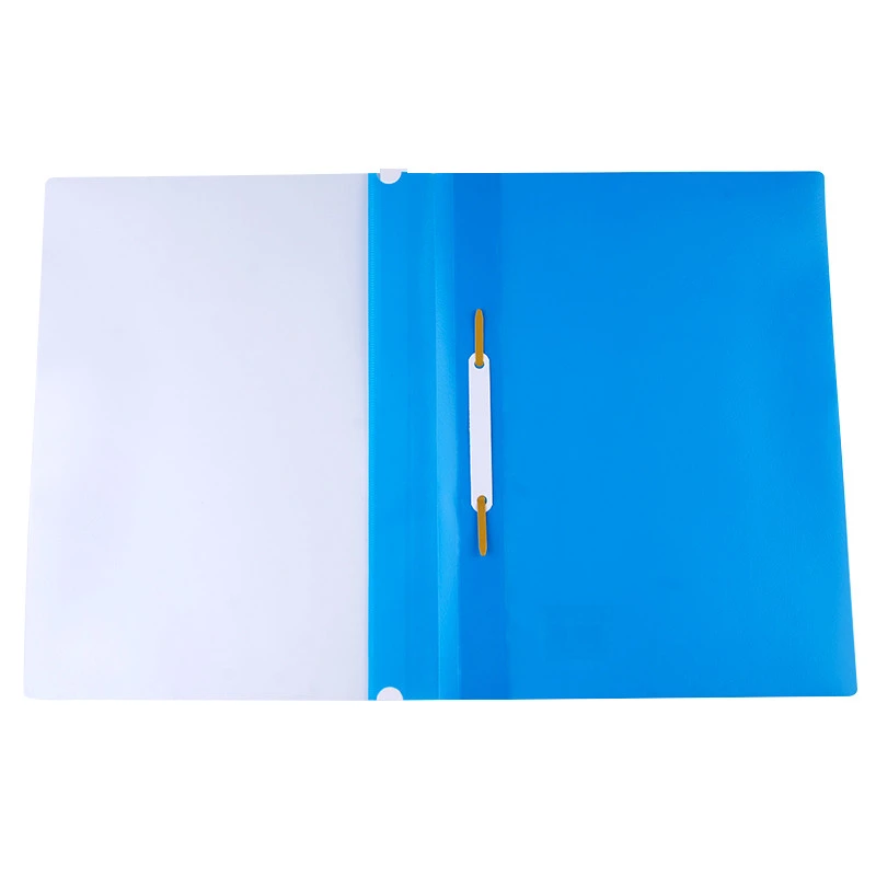 High quality custom colored PP a4 file folder plastic report file with fastener