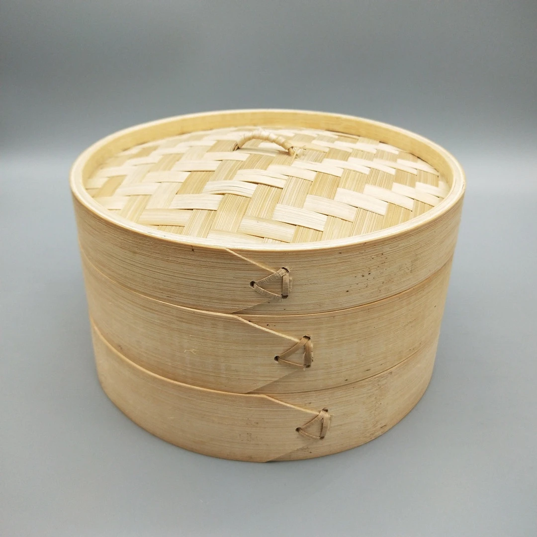 High quality eco friendly natural bamboo steamer basket for cooking baozi