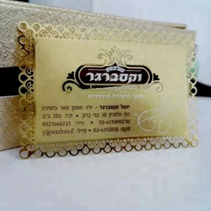 High quality export gold color cooper metal luxury business card printing