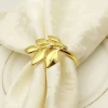 high quality  gold Metal leaf napkin ring