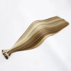 High Quality 100 Human Russian Remy Human Hair Double Drawn Hand Tied Weft Hair Extension