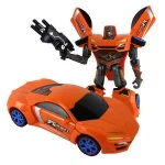 High quality kids play deformation car toys 2-in-1 robot transformation toy with light & sound
