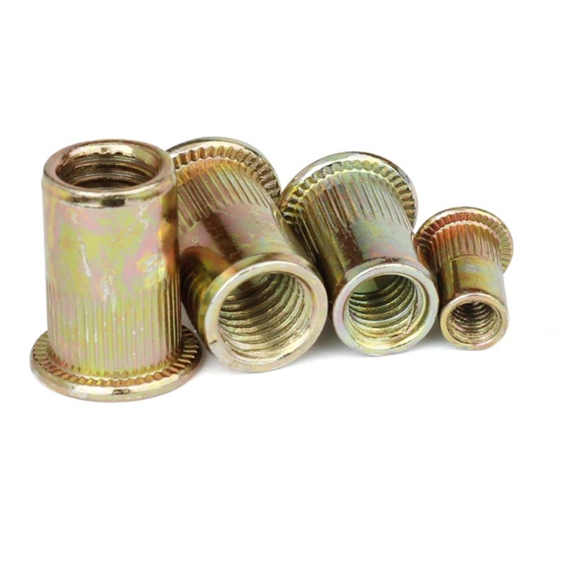 Buy High Quality Large Flat Head Yellow Plated Body Blind Rivet Nut Of ...