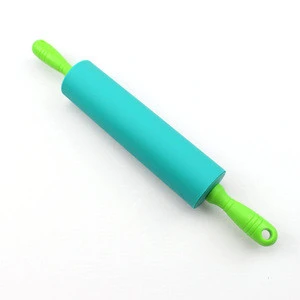 High quality new style silicone rolling pin with wood handle