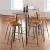 Import High Quality Oak Sturdy Powder Coated Metal Legs Mdf 6 Seater Bar Table from China
