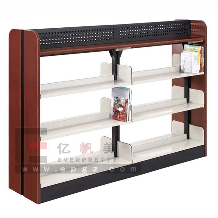 High Quality School Furniture Library Equipment Double Side Library Bookshelf
