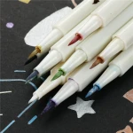 High Quality Watercolor Drawing Marker Brush Tip Marker 10 Color Watercolor Brush Pen Soft Brush Tip Metallic Marker