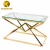 Import Home furniture living room sets modern high quality glass centre table gold coffee table for sale from China