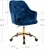 Import Home Office Chair,Velvet Desk Chair with Golden Metal Base,Modern Adjustable Swivel Chair with Arms from China
