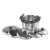 Import Homeuse stainless steel cooking and steam pot cookware set with steel cover and steamed pieces from China