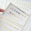 Hot ! Good Price White Premium matte sticker paper label with gold foil