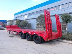 Hot heavy duty 60 ton low flatbed semi trailer low bed truck trailer trucks and trailers