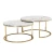 Import Hot industrial Iron gold modern luxury centre stainless steel gold leg round marble top coffee side table from China