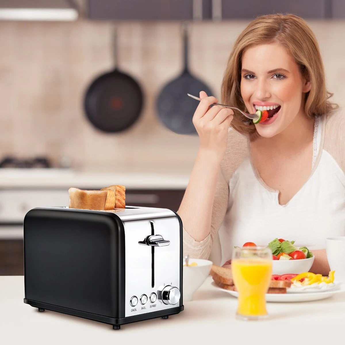 Hot New Products Heat-proof Housing Crumb Tray Bread Toaster