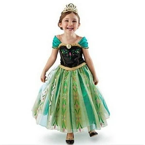 Hot sale childrens frozen  embroidered summer kid girl party dress