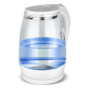 Hot sale family stainless inner glass body hotel tea electric kettle with low price