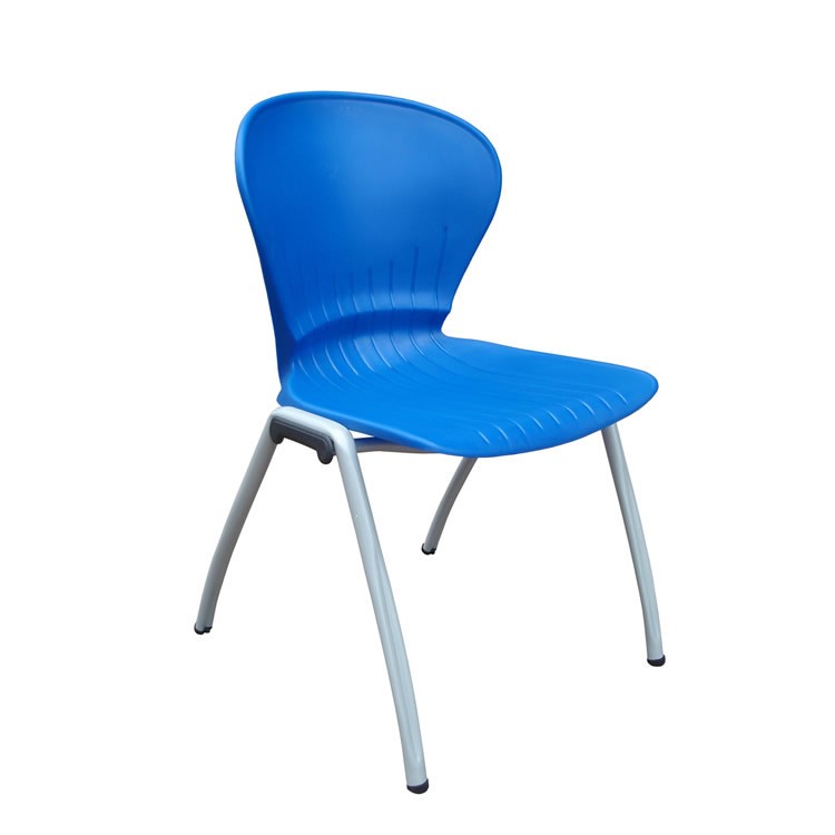 Hot Sale Public Seatings Press School Occasional Blue Metal Stackable Cheap Stacking Visitor Guest plastic Chair