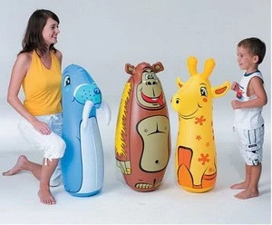 Hot Sale PVC Plastic Custom Inflatable Tumbler Punching Bag Bop Bag Toys For Kids