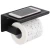 Import Hot sale stainless steel roll paper holder bathroom black high quality roll paper holder from China
