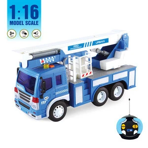 Hot sale toy vehicle 1/16 radio control car toys musical rc city engineering wrecker truck