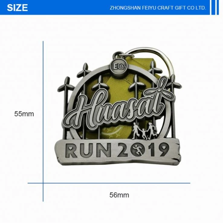 Hot Sale Wholesale Custom Logo Silver 5K Run Medal