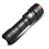 Hot sale zoomable 5 mode 1000lm direct charge t6 led flashlight