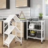 Hot sales folding  fashion 3 4  layers colorful kitchen steel metal storage rack cabinet shelf for bedroom office bookstore