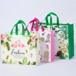 Hot Sealing Film-covered Custom-made Clothing Shopping Bag Reusable Personalized logo Non Woven Fabric Bag