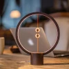 Hot selling decorate bed side table lamp round desk lamp with usb charging port