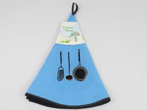 Hot Selling Hanging polyester fiber waffle kitchen towel Cheap Reusable cleaning cloth tea towel cute kitchen accessories