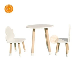 Hot Selling Kids Study Wood Table And Chair Preschool Kid Furniture Set for bedroom and indoor
